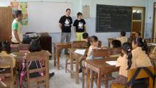 Voluntary teachers in the remote schools surrounding P-WEC